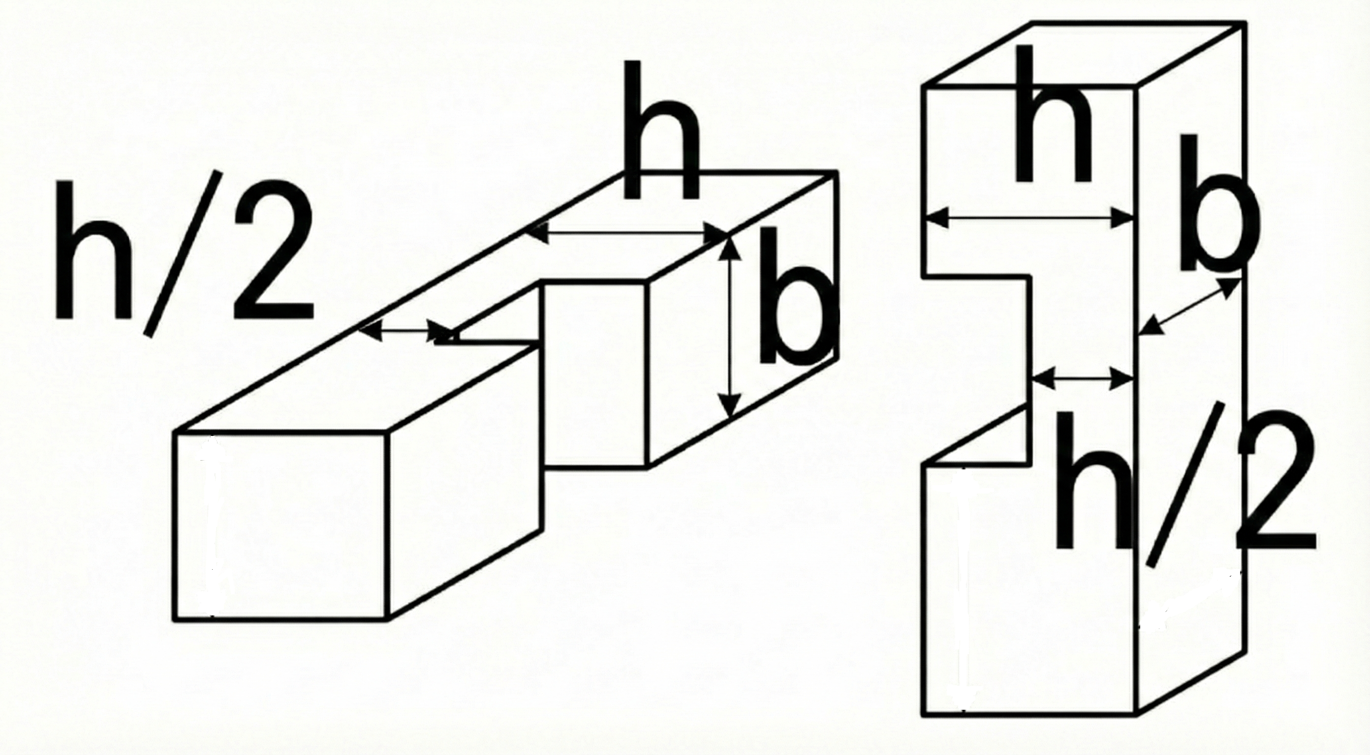 格子部材 等角投影図